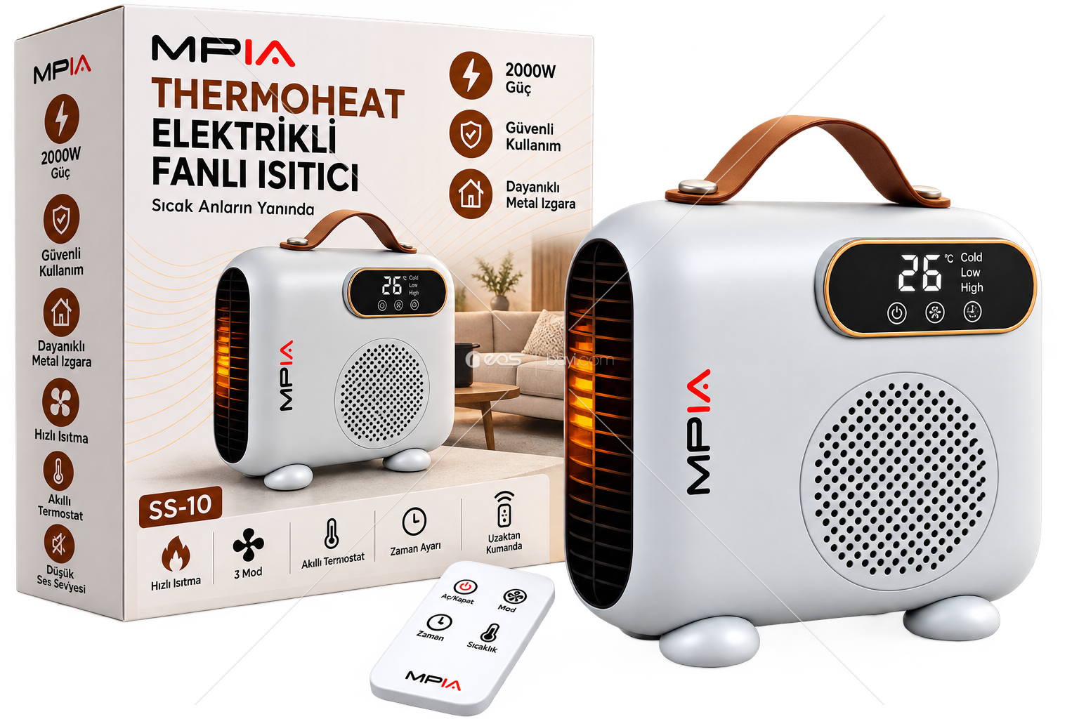 MPIA SS-10 THERMOHEAT Portatif Elektrikli Fanlı Isıtıcı