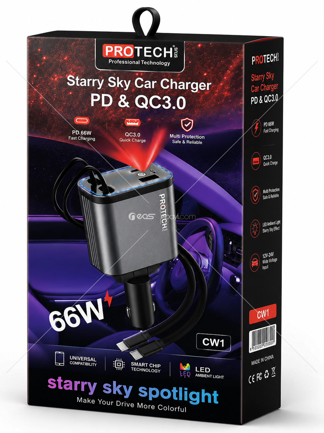 PD & QC3.0 Fast Car Charger CW1 Universal Compatibility