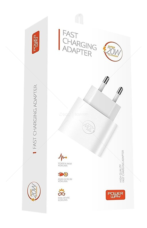Powerway RX20 PD 20 Watt iPhone Type-C Hızlı Şarj Başlığı